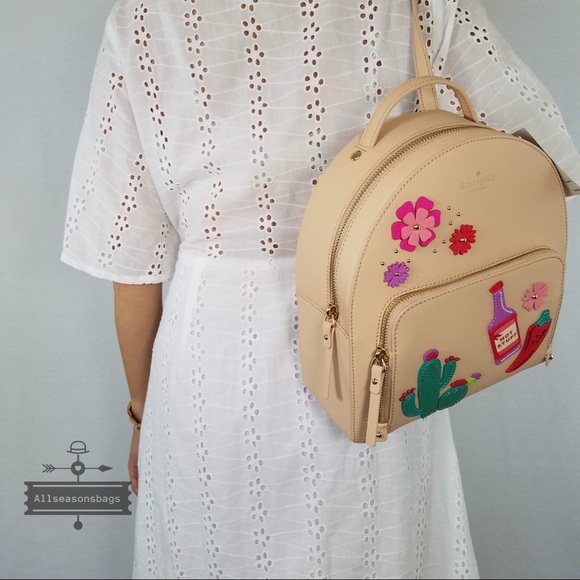 Kate spade cactus Tommi cashew backpack new green - Picture 5 of 8